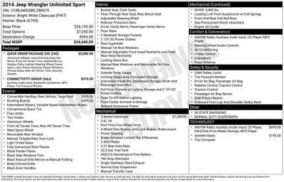 2014 Jeep Wrangler Unlimited Sport