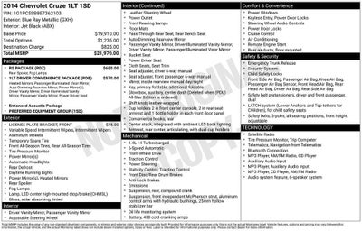 2014 Chevrolet Cruze 1LT