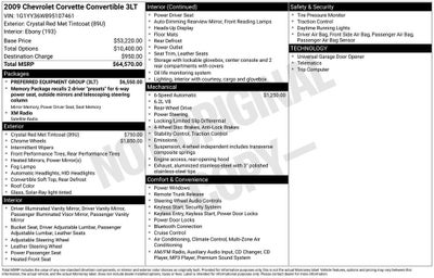 2009 Chevrolet Corvette w/3LT