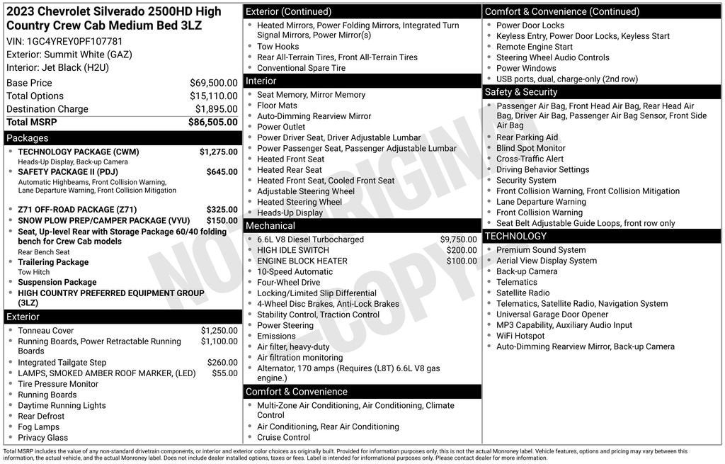 2023 Chevrolet Silverado 2500 HD High Country