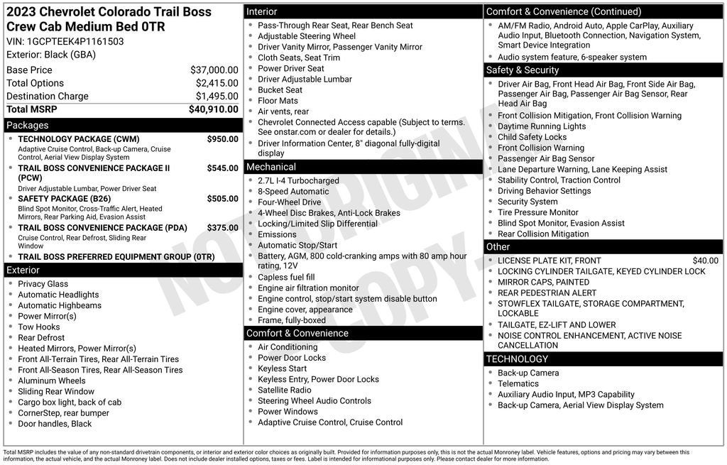 2023 Chevrolet Colorado Trail Boss