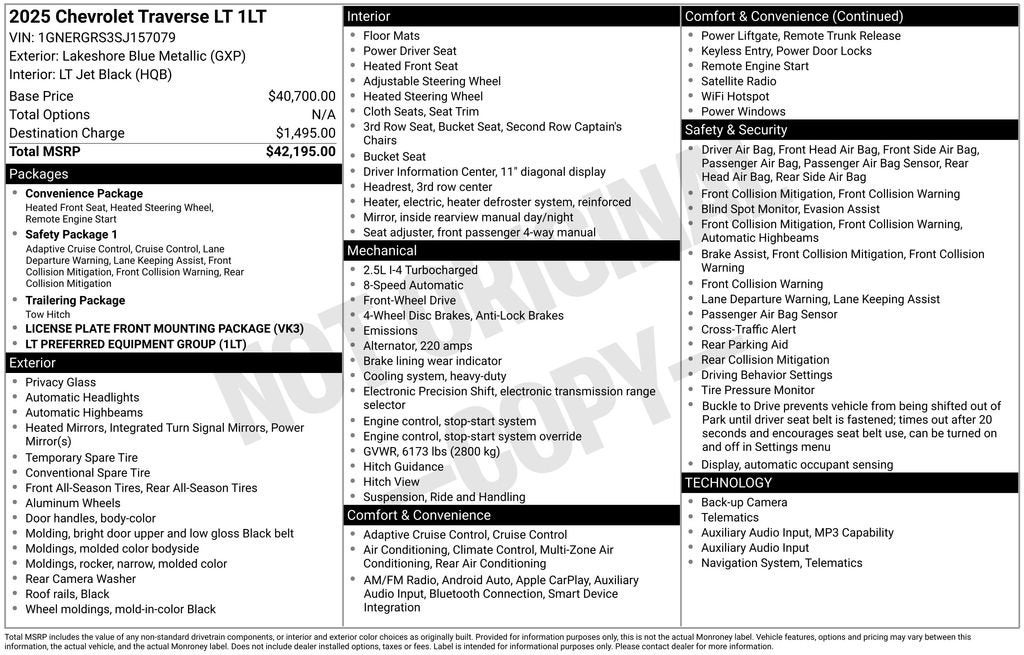 2025 Chevrolet Traverse LT