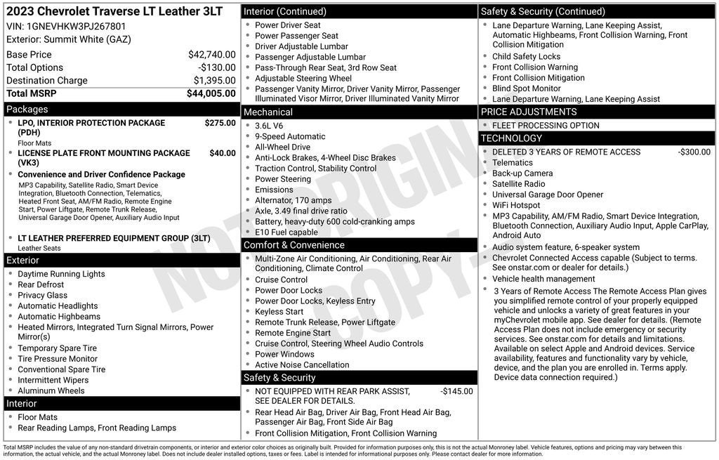 2023 Chevrolet Traverse LT Leather