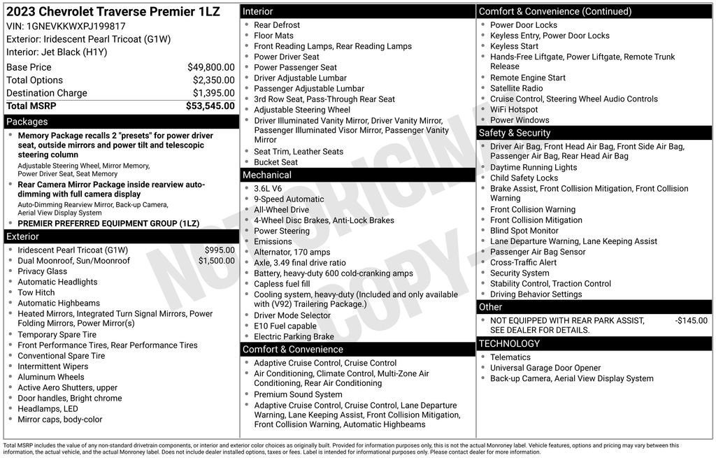 2023 Chevrolet Traverse Premier