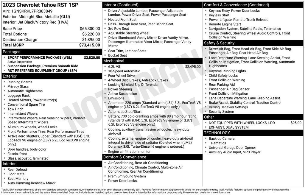 2023 Chevrolet Tahoe RST