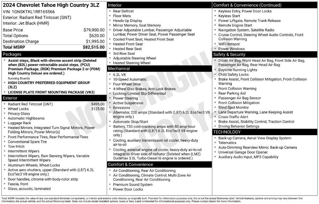 2024 Chevrolet Tahoe High Country