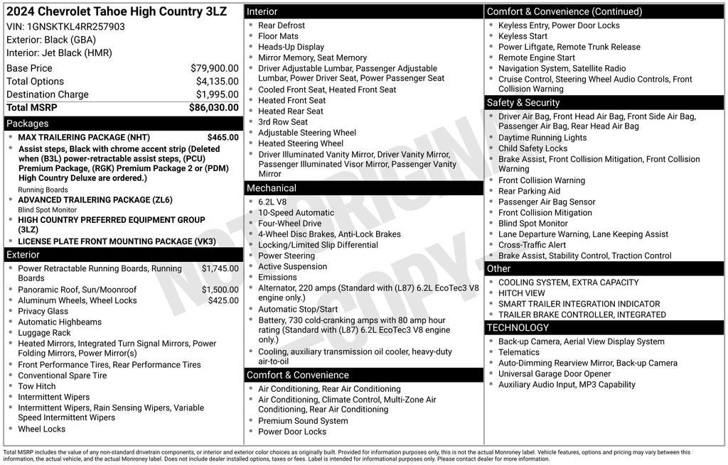 2024 Chevrolet Tahoe High Country
