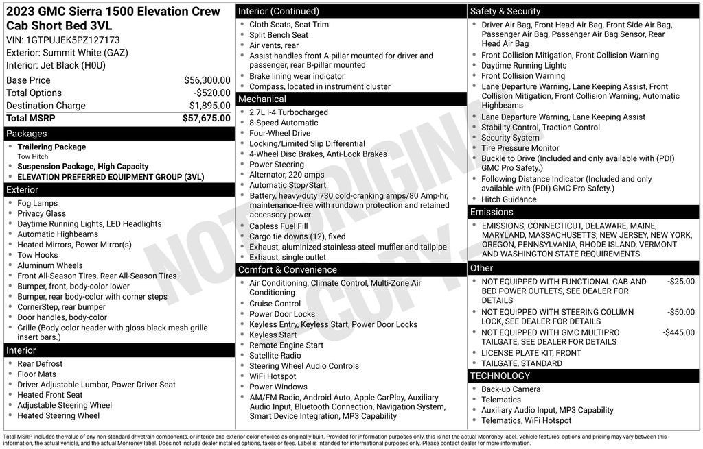 2023 GMC Sierra 1500 Elevation