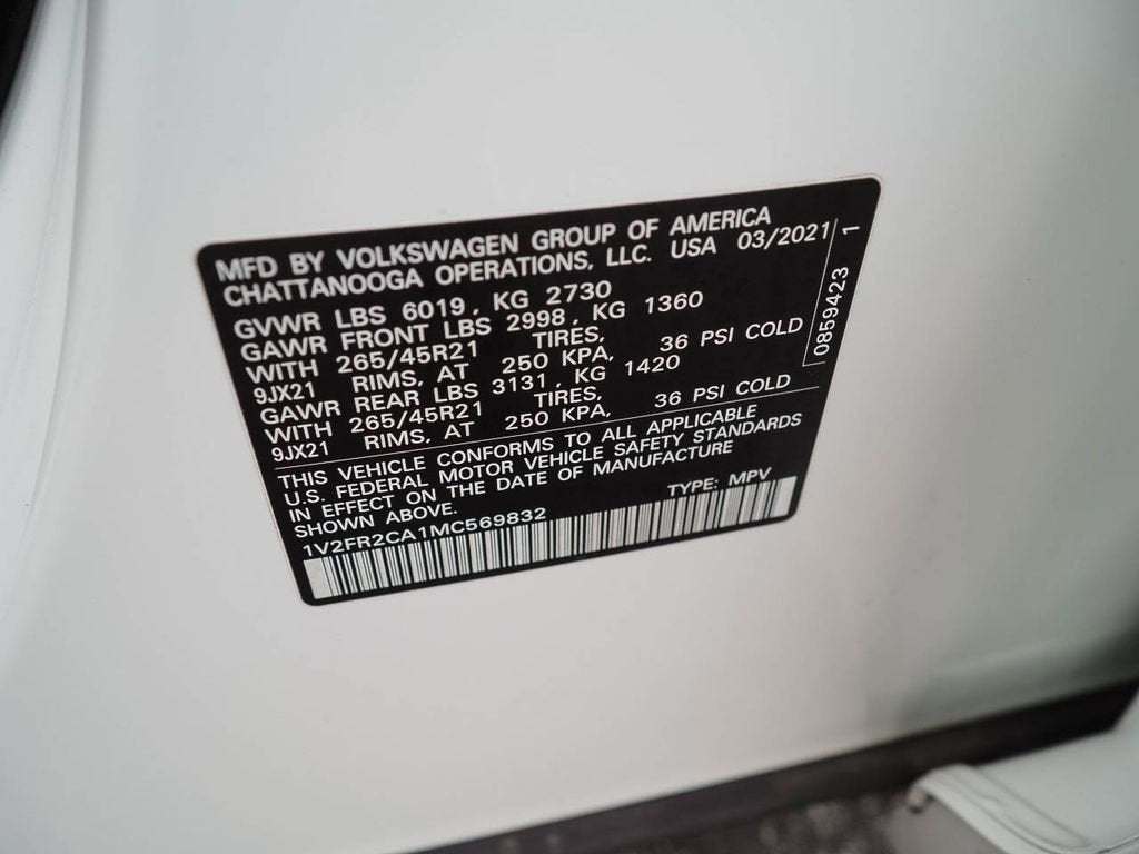 2021 Volkswagen Atlas 3.6L V6 SEL Premium R-Line