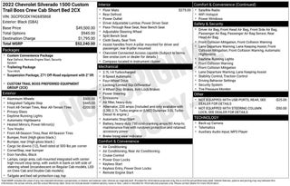 2022 Chevrolet Silverado 1500 Custom Trail Boss