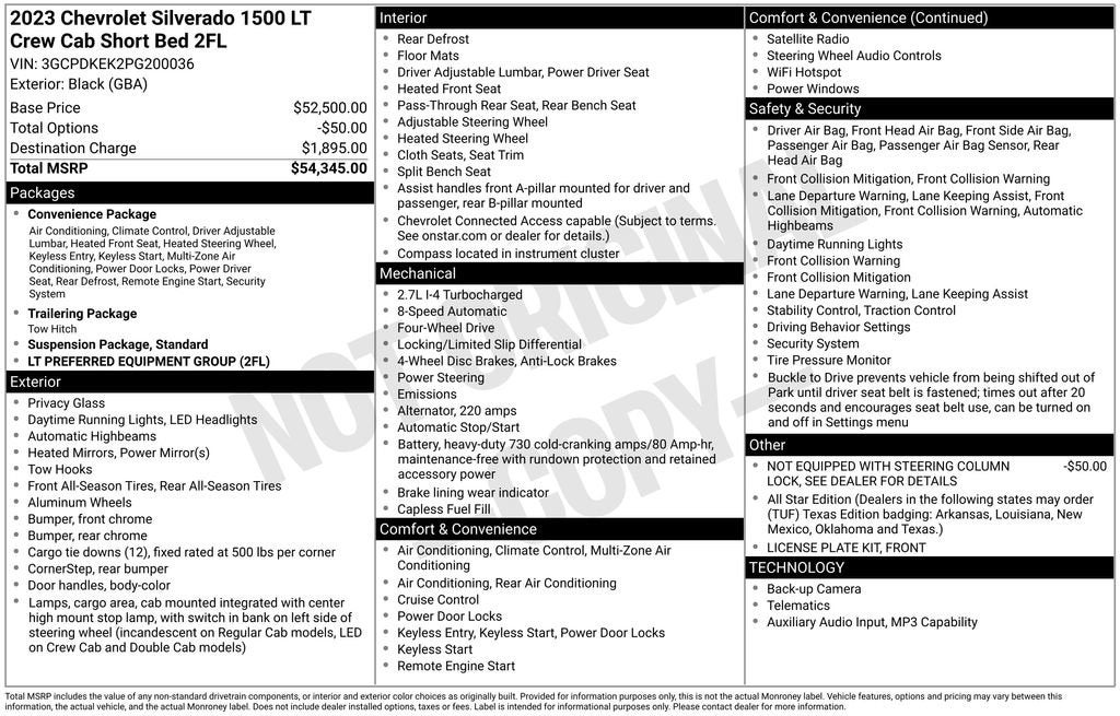 2023 Chevrolet Silverado 1500 LT (2FL)