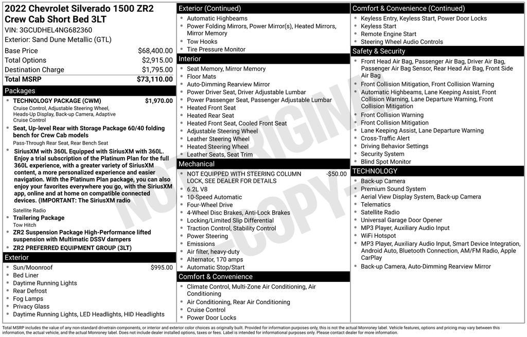 2022 Chevrolet Silverado 1500 ZR2