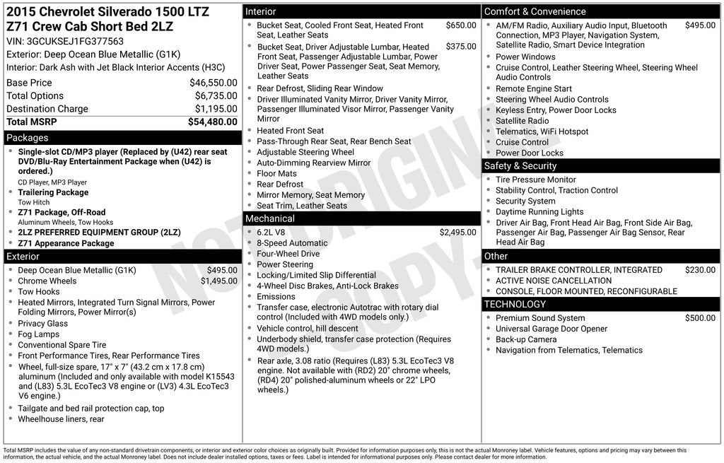 2015 Chevrolet Silverado 1500 LTZ