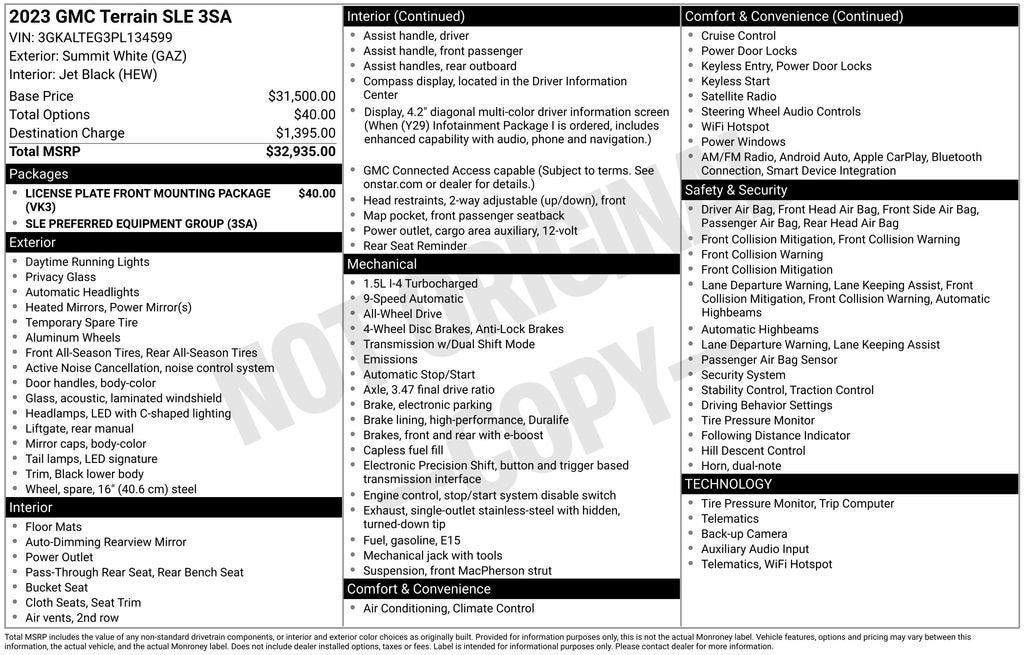 2023 GMC Terrain SLE