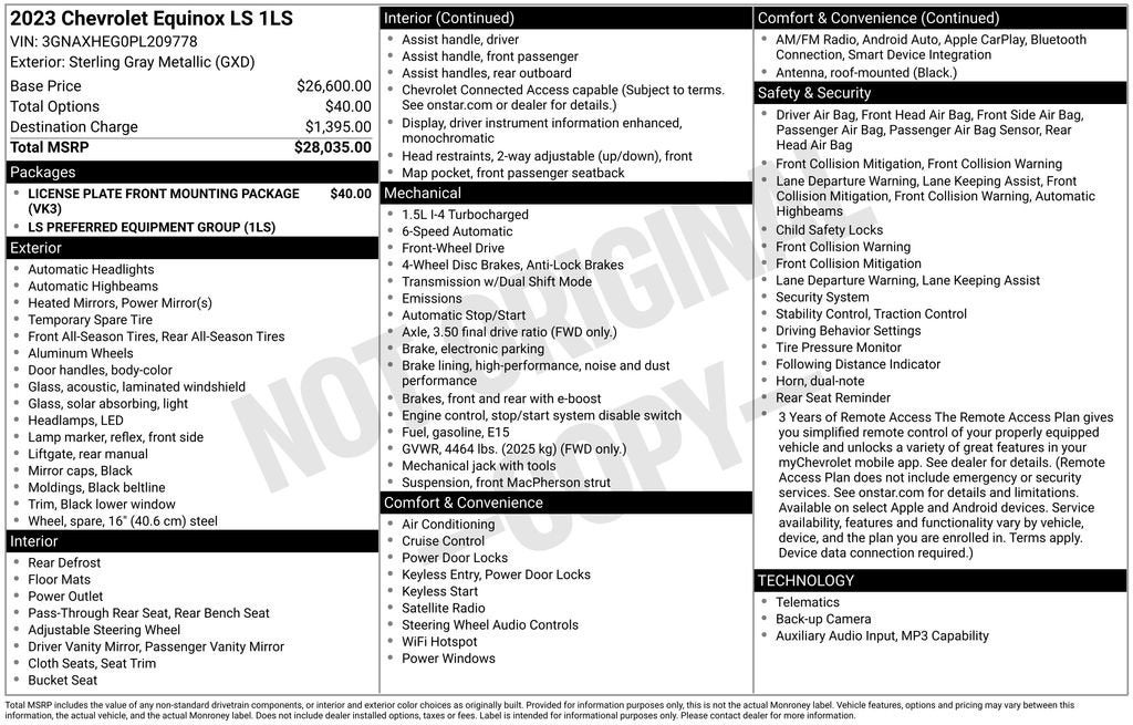 2023 Chevrolet Equinox LS