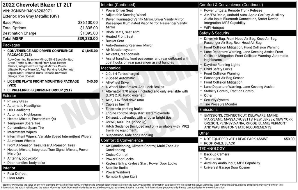 2022 Chevrolet Blazer 2LT