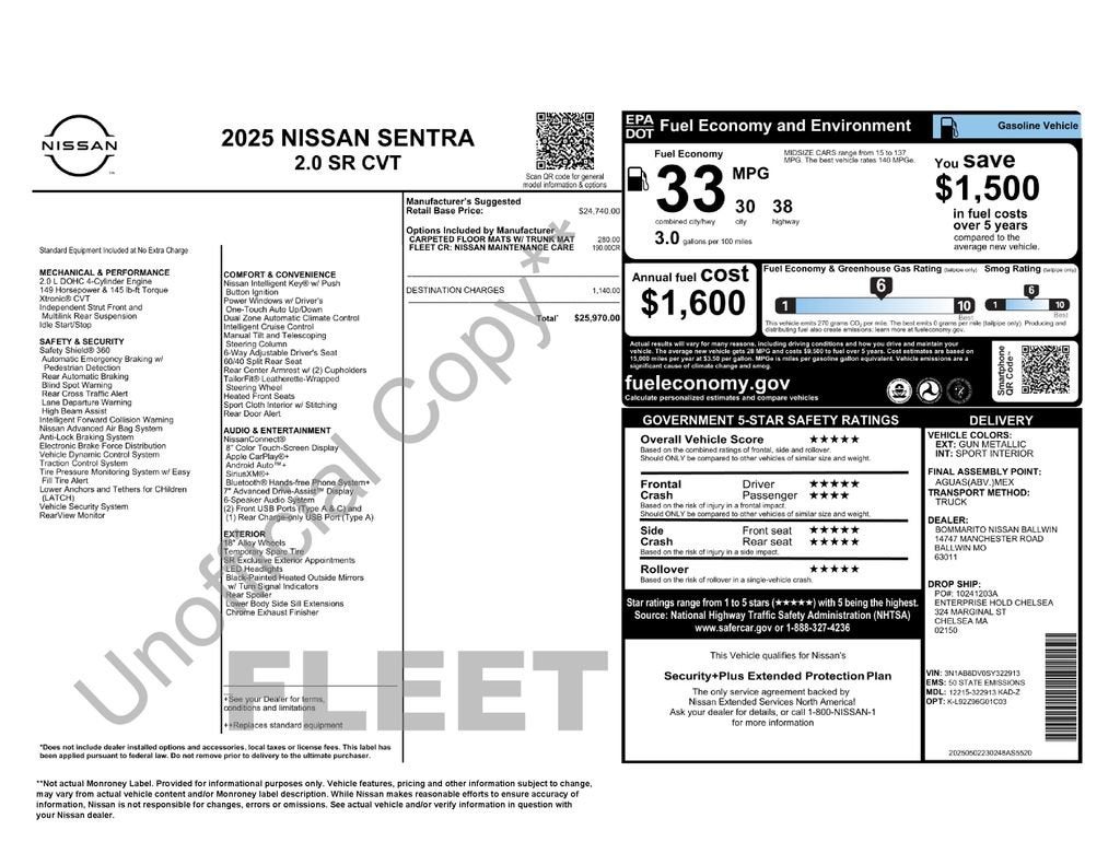 2025 Nissan Sentra SR