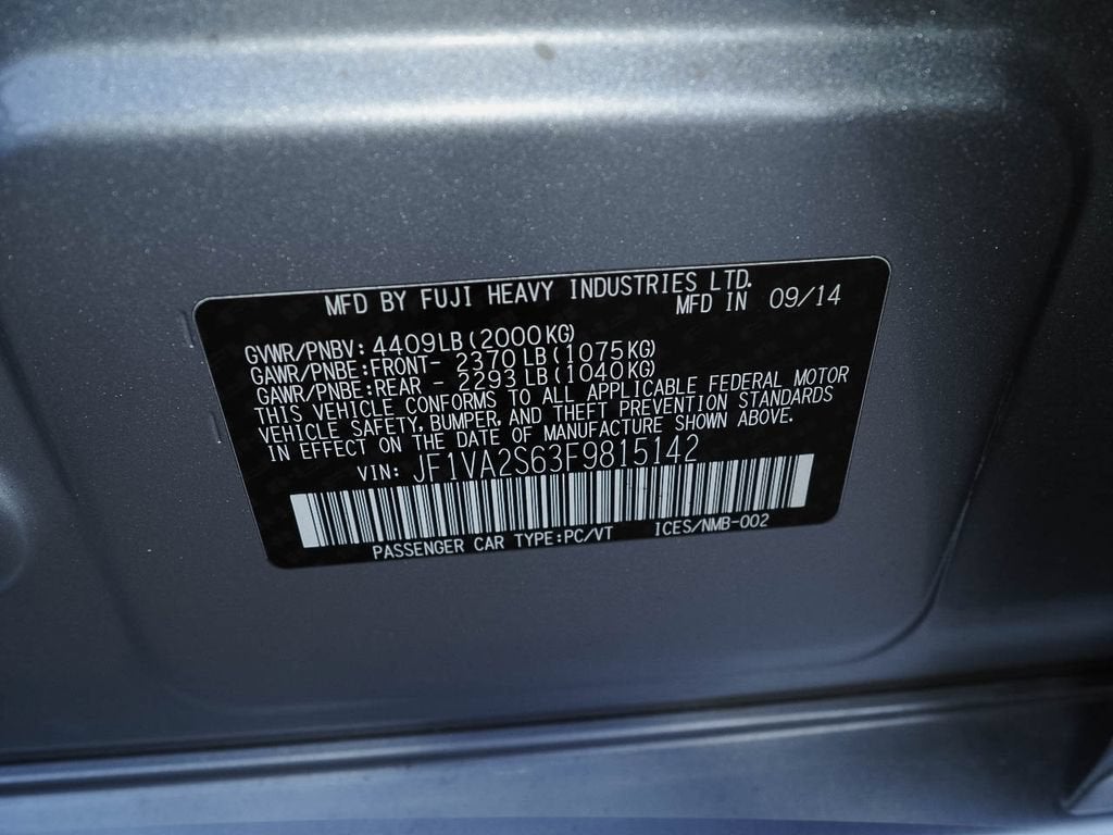 2015 Subaru WRX STI Limited