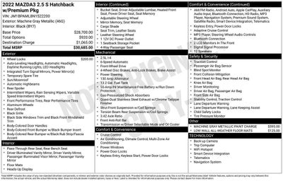 2022 Mazda Mazda3 Hatchback Premium