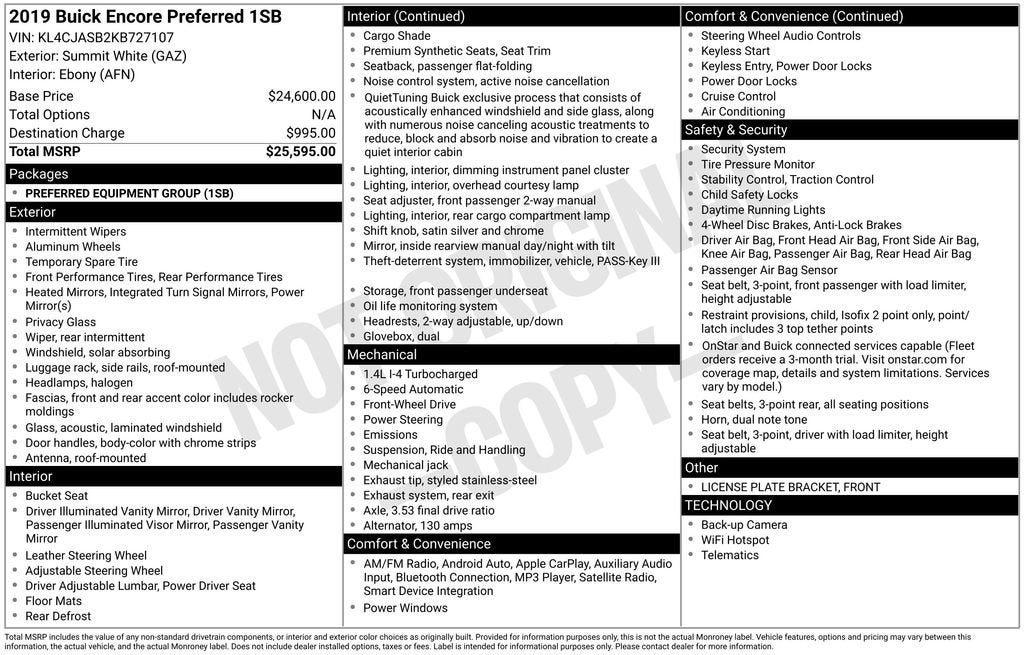 2019 Buick Encore Preferred