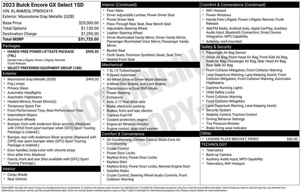 2023 Buick Encore GX Select