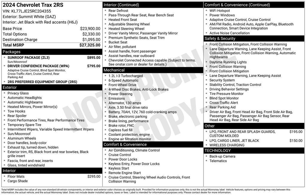 2024 Chevrolet Trax 2RS