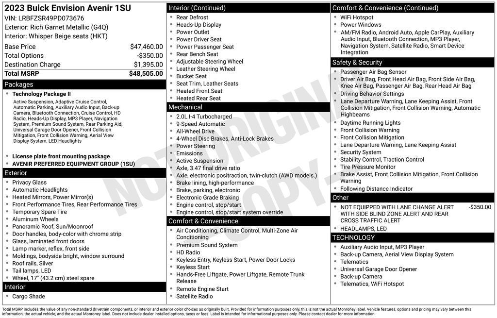 2023 Buick Envision Avenir