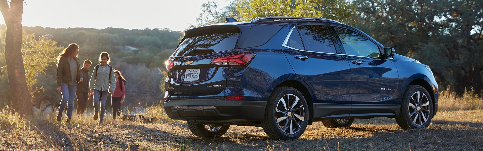 Black Chevy Equinox out in nature