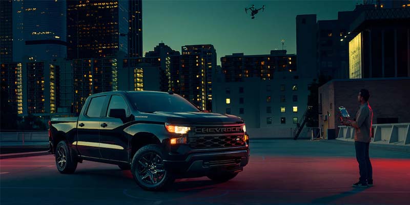 Chevrolet Silverado In Dark Night