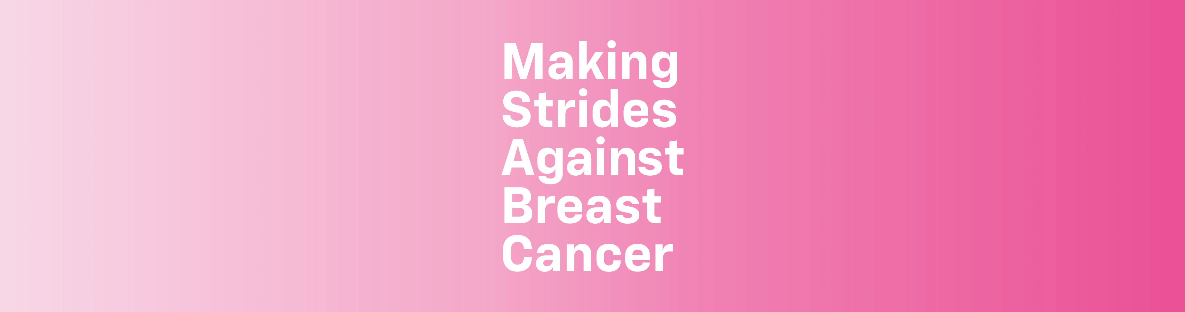 making strides against breast cancer